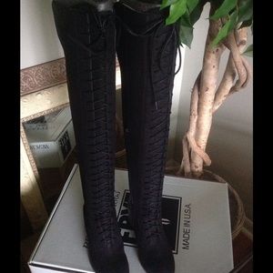 Lucky Brand Black Over the Knee Boot